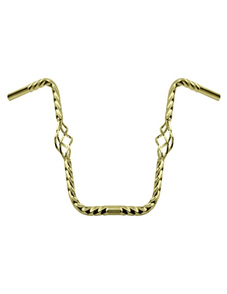 Cage Twisted Hexagon Twisted Handlebar 16 25.4mm Gold.